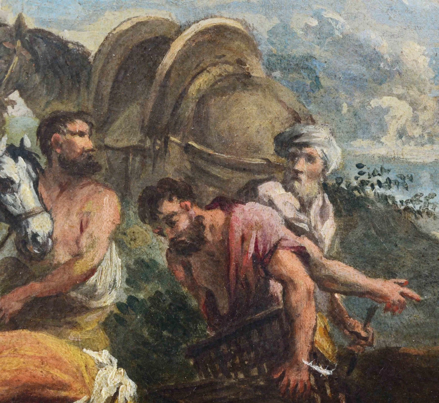 Paesaggio laziale con pastori - dettaglio